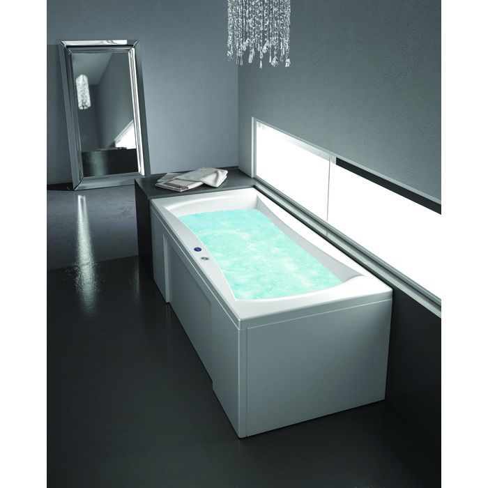 Baignoire balnéo Concerto 180 - Kinedo - Vitalité - tête à gauche - Installation en angle