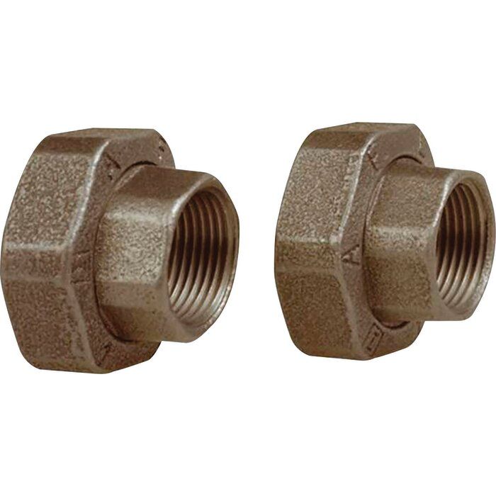 Raccord union fonte noir - F 1"1/2 et F 1" - Vendu par 2 - Sferaco