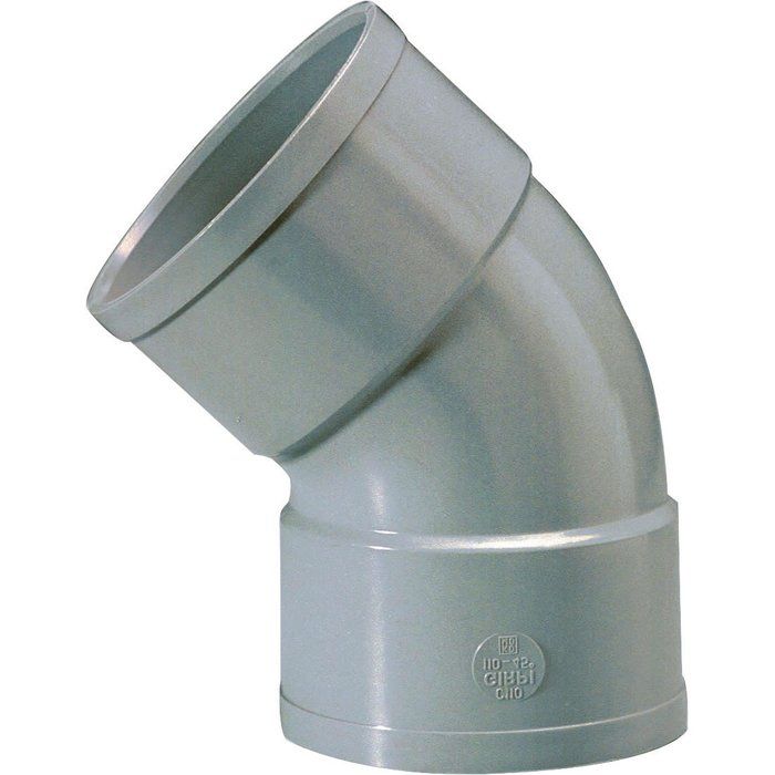 Coude PVC 45° - Girpi - FF Ø 40 mm - Double emboîture