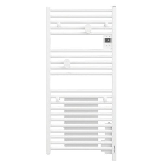 Sèche-serviettes électrique connecté blanc avec soufflerie - 750 + 1000 W - 500 x 1590 mm - Doris Digital - Atlantic