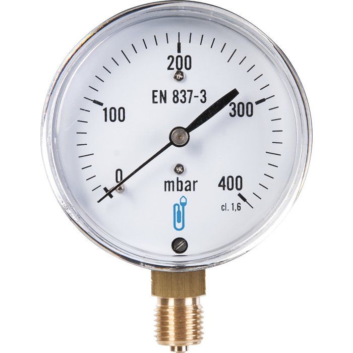Manomètre gaz radial 0 à 400 mbar - Distrilabo