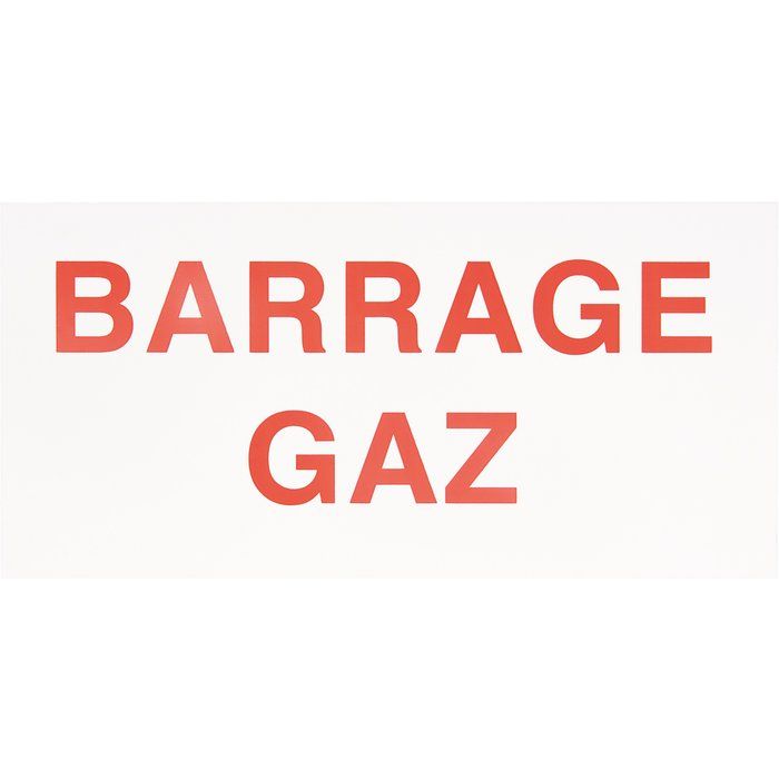 Étiquette plastique rigide rectangulaire - barrage gaz - Coditherm