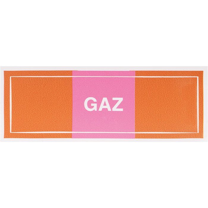 Étiquette autocollante - gaz 100x30 - Coditherm