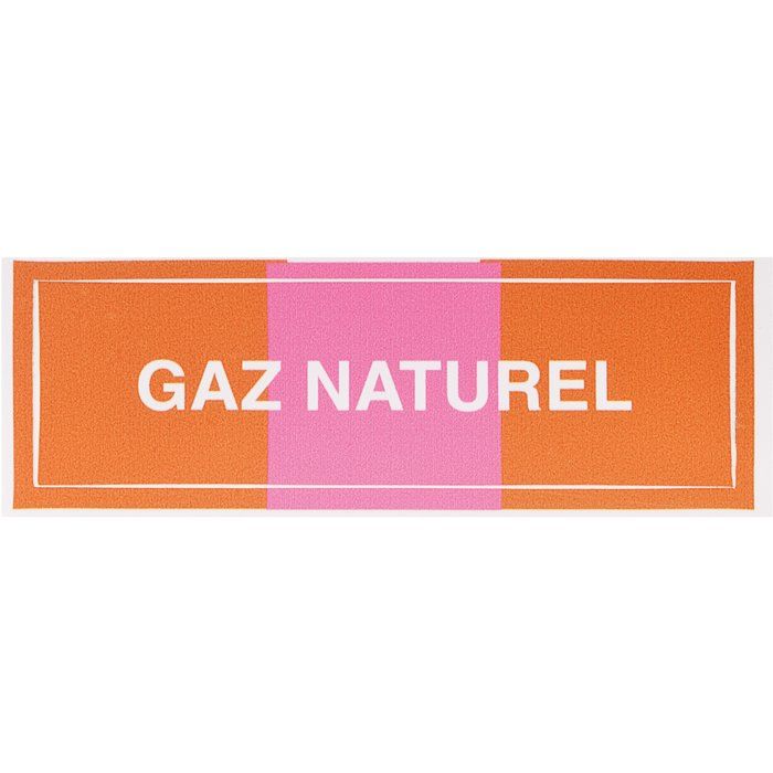 Étiquette autocollante - gaz naturel 100x30 - Coditherm