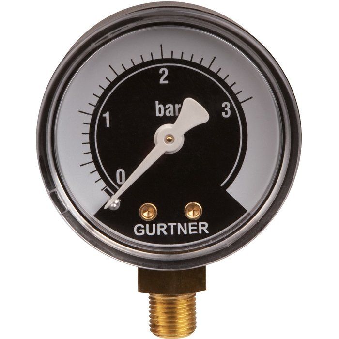 Manomètre gaz radial 0 à 3 bar - Gurtner