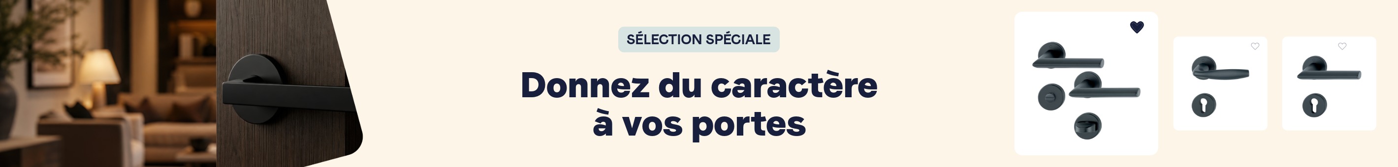Poignées de porte noires Poignées de porte noires