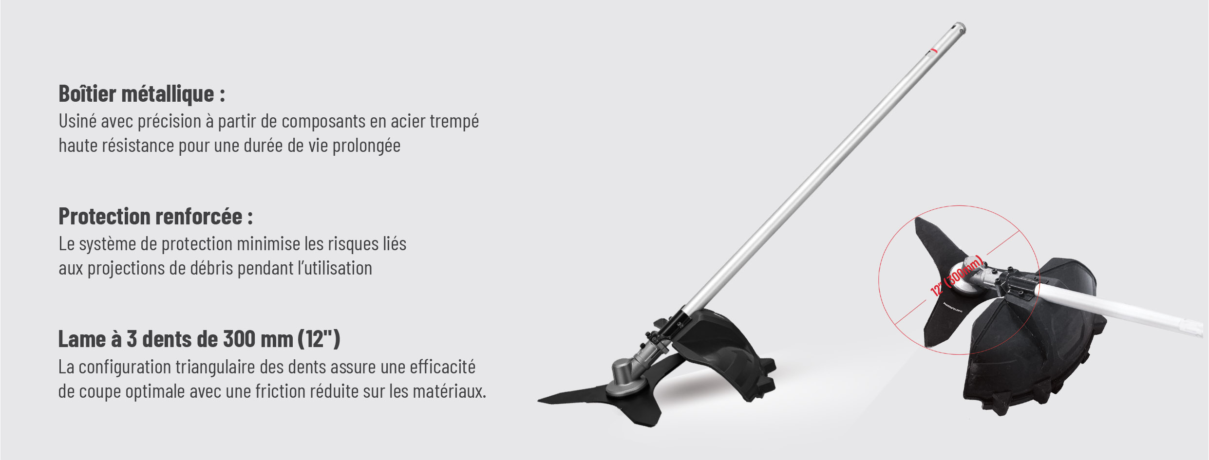 Module lame 3 dents 30 cm DCK système multifonction 58V