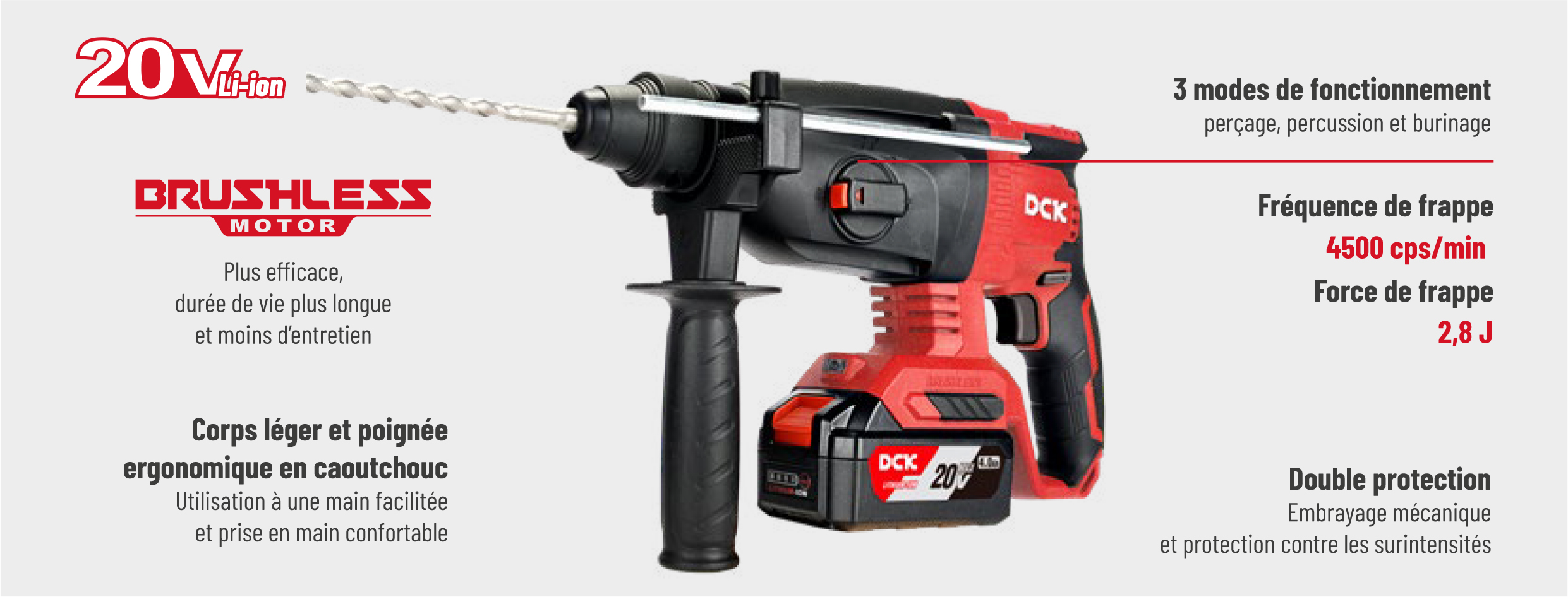 Image des princiapux avantage du perforateur KDZC04-24