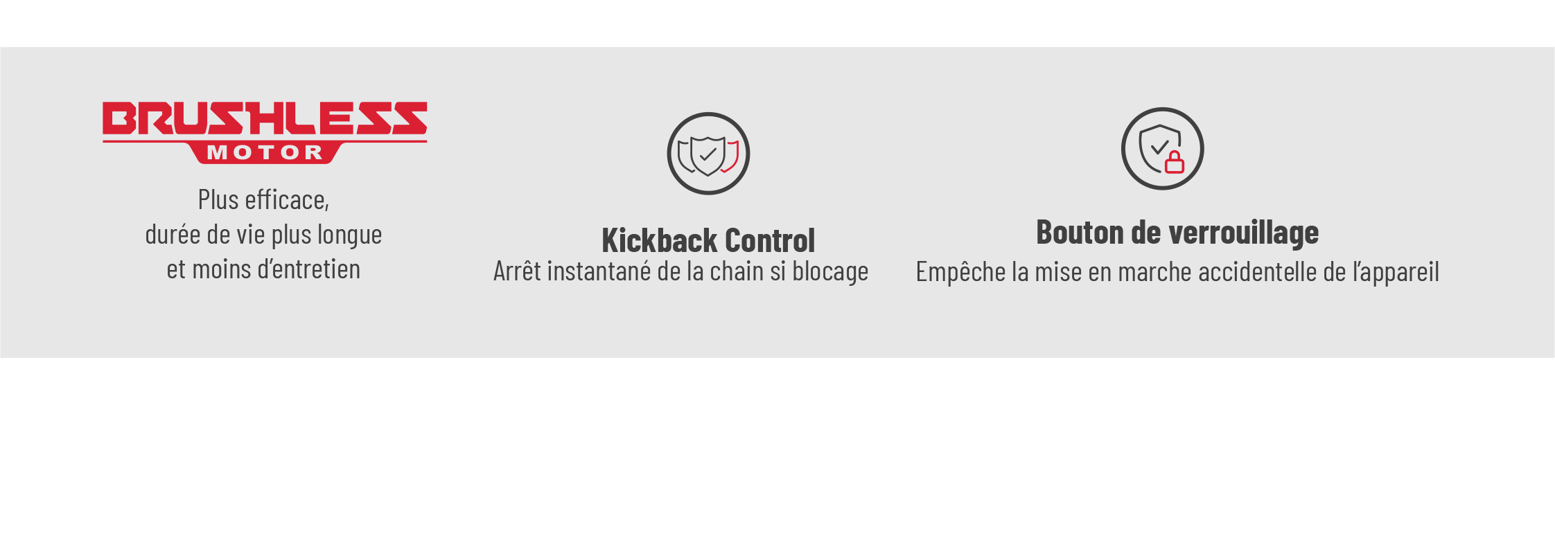 Avantages tronçonneuse DCK 58V Superfuel