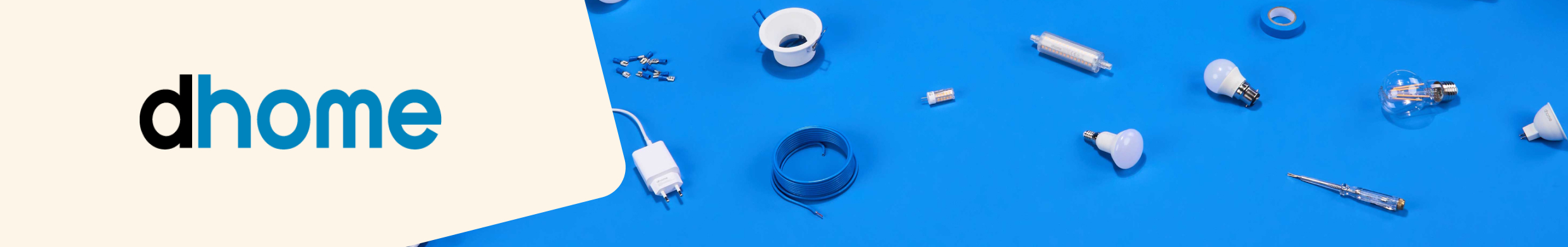 Bannière Dhome, solutions électriques et éclairage