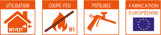 Pictogramme technique BAT-IZOL FEU FIXPRO